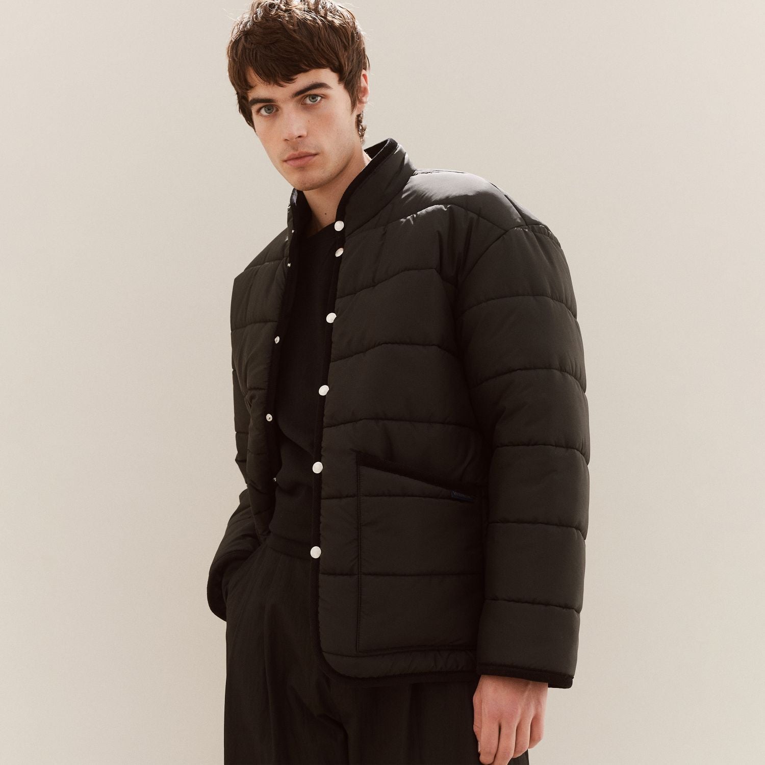 Horizontal Big Quilt Mickfield Jackets Mens / ホリゾンタル ミック