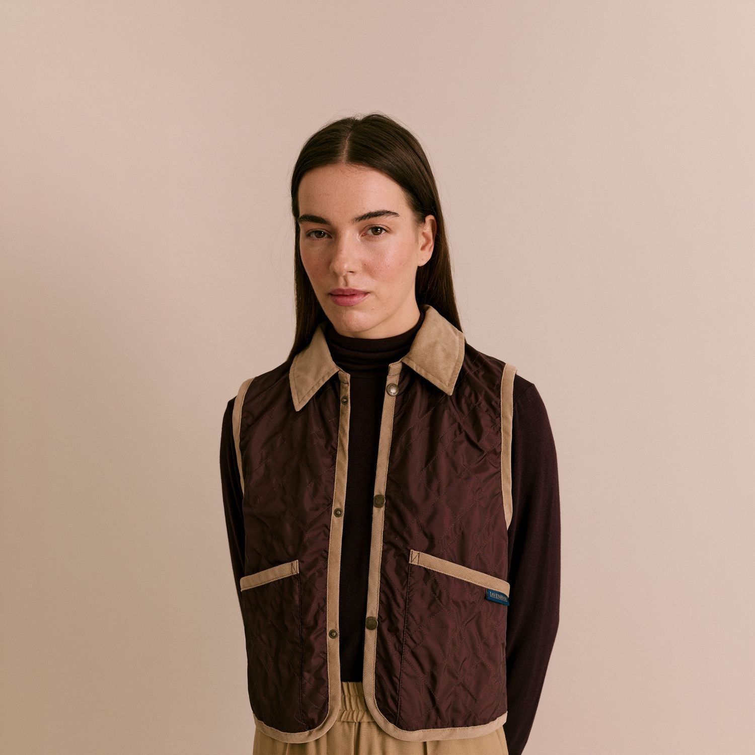 Unwadded Cropped Raydon Gilet Womens