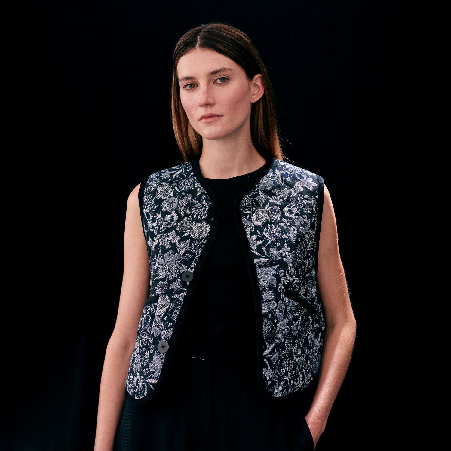 LAVENHAM（ラベンハム）｜Black Edition Jacquard Cropped Thornham