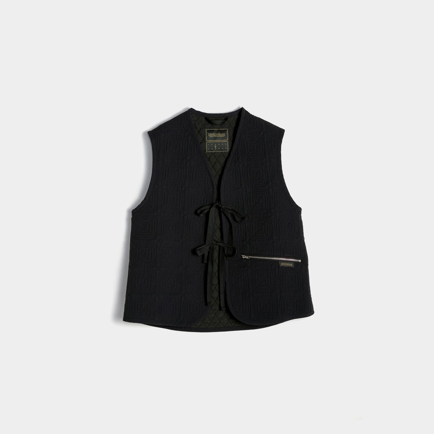 LAVENHAM（ラベンハム）｜Black Edition Front Bow Gilet Womens